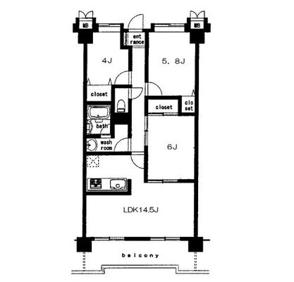 東京都北区桐ヶ丘1丁目 賃貸マンション 3LDK