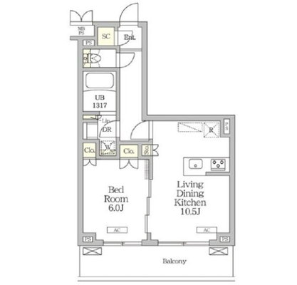 北区 マンション 1LDK