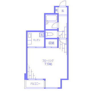 東京都北区中里１丁目 賃貸マンション 1K