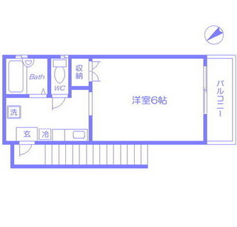 東京都北区滝野川６丁目 賃貸アパート 1K