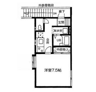 東京都北区滝野川４丁目 賃貸アパート 1K