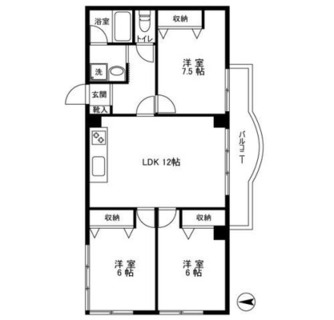 東京都北区岩淵町 賃貸マンション 3LDK