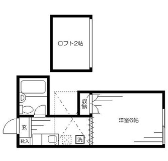 東京都北区岸町２丁目 賃貸アパート 1K