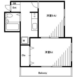 東京都北区岩淵町 賃貸マンション 2K