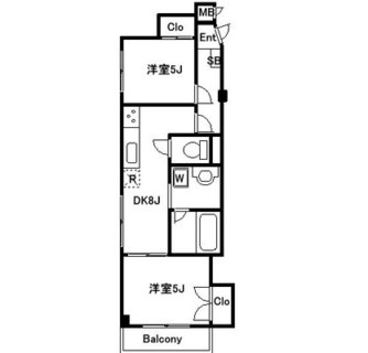 東京都北区志茂１丁目 賃貸マンション 2DK