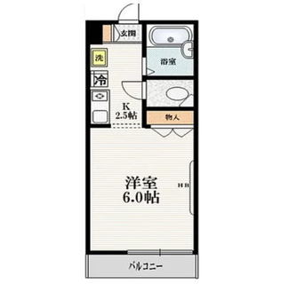 東京都北区上中里２丁目 賃貸マンション 1K